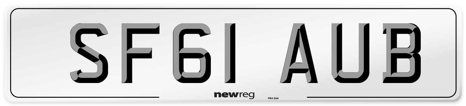 SF61 AUB Number Plate from New Reg